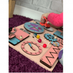 Дитячий дерев'яний бізіборд для дівчинки 30х40 см - image-0